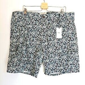 NEW BLUE GREEN FLORAL CARGO SHORTS BY WORK REST KARMA